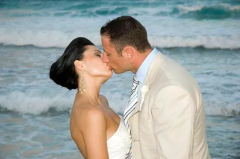 Caribbean beach wedding Stock Photos