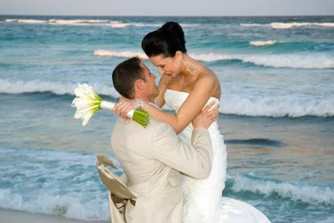 Caribbean beach wedding Stock Photos