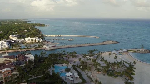 The Caribbean. Cap Cana. View from above. City Stock Footage