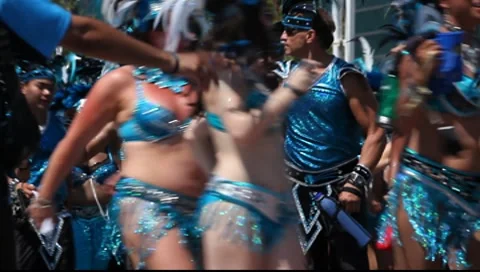 Caribbean carnival parade Video stock 7980200