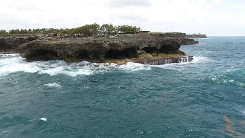 Caribbean cave in Barbados Stock Footage 88566921