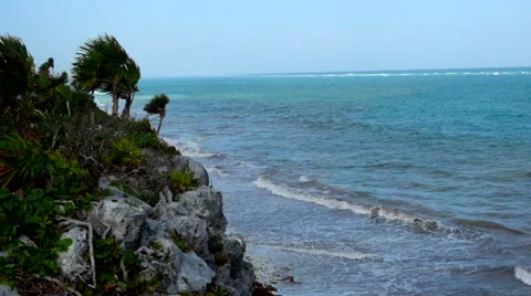 Caribbean coast Stock Footage 45878743