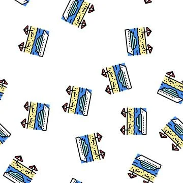 Caribbean cruise vector seamless pattern Illustration