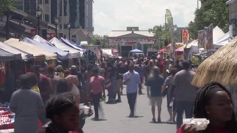 Caribbean day parade timelapse Stock Footage 84562769