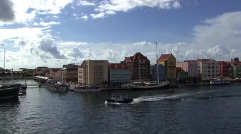 Caribbean Dutch island 스톡 동영상 44982201