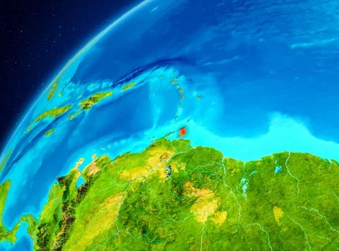 Caribbean on Earth from space Illustrazione stock