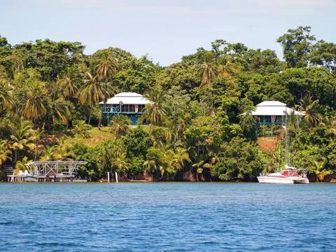 Caribbean houses in panama Stock Photos