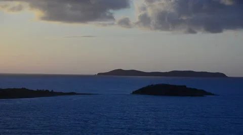 Caribbean islands in twilight Stock Footage 45441493