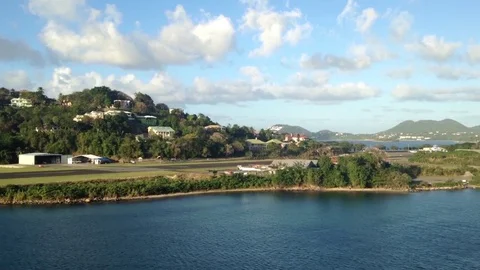 Caribbean Landscape Pan from Right Vídeo Stock 81749359