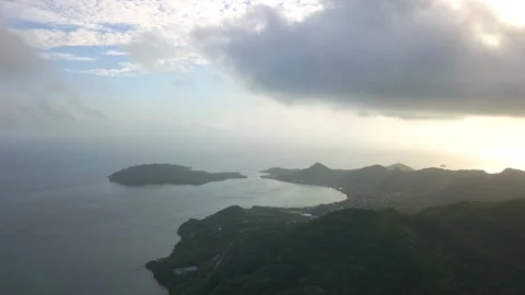 Caribbean landscape in the sea Stock Footage 140684776