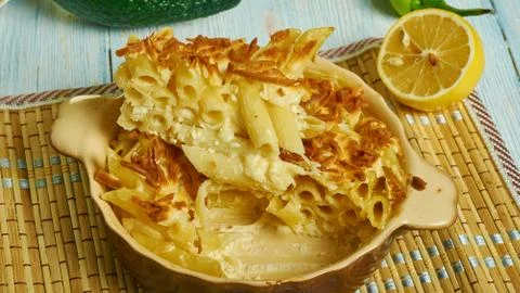 Caribbean Macaroni Pie Stock Photos