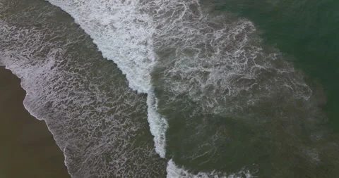 Caribbean moving top shot waves crashing Stock Footage 264774975