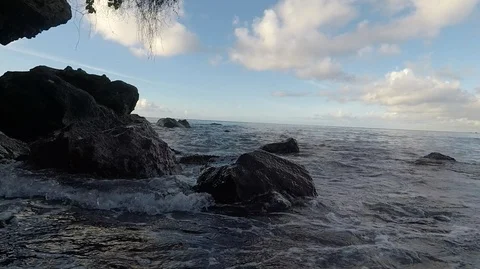 Caribbean Ocean Tide Video stock 100720552