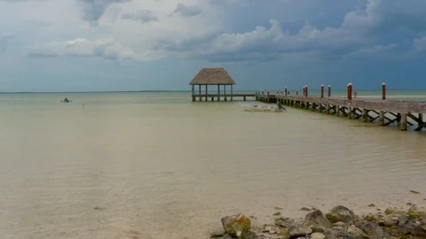 Caribbean pier Stock Footage 94706683
