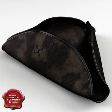 3D Model: Caribbean Pirate Hat ~ Buy Now #91388367 | Pond5