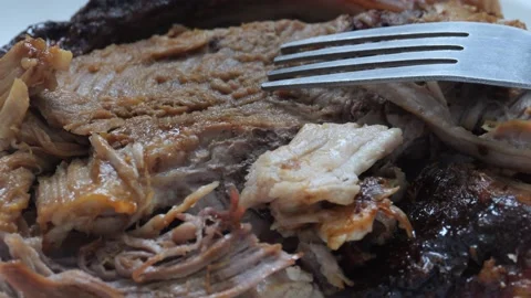 Caribbean roasted pork meat Stock Footage 228789783