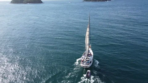 Caribbean Sailboat Video stock 165366680
