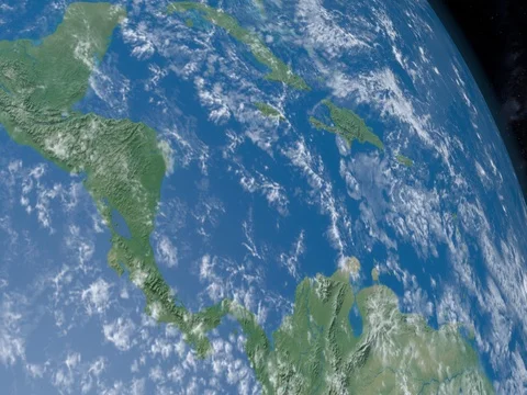 Caribbean sea from outer space in planet earth 動画素材 78559585