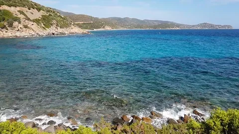 Caribbean Sea Small Waves Stock Footage 128307188