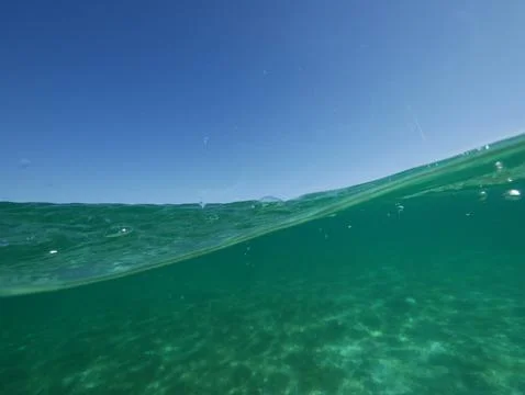 Caribbean sea split level ocean Foto stock