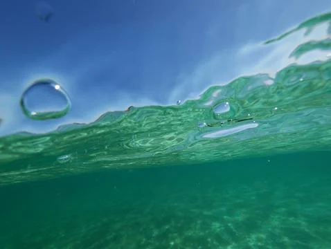 Caribbean sea split level ocean Foto stock