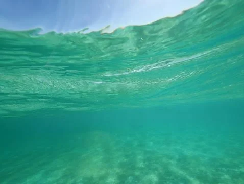 Caribbean sea split level ocean Foto stock
