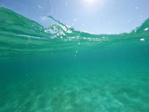 Caribbean sea split level ocean Foto stock