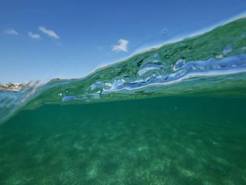 Caribbean sea split level ocean Foto stock