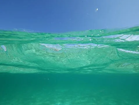 Caribbean sea split level ocean Foto stock