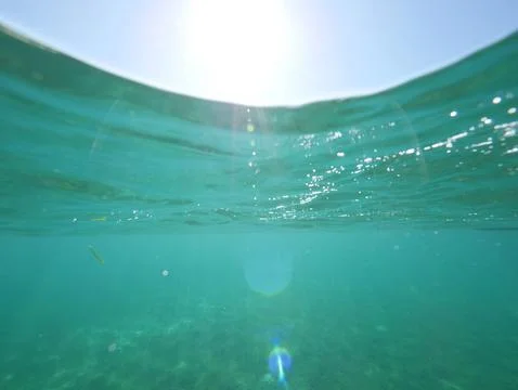 Caribbean sea split level ocean Foto stock