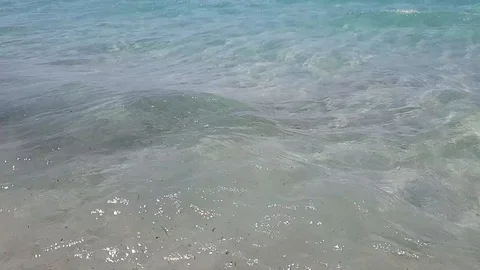 Caribbean Sea Transparent Waves Stock Footage 128307197