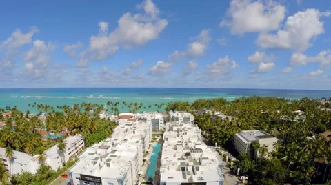 Caribbean seaside town Stock Footage 45749096