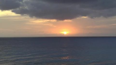 Caribbean Setting Sun Stock Footage 110490839