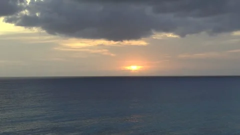 Caribbean Setting Sun Time Lapse Stock Footage 110620158