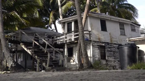 Caribbean Slum Stock Footage 48692499