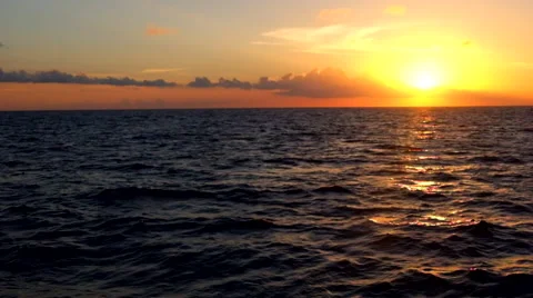 Caribbean sunset from boat Stock Footage 45877855