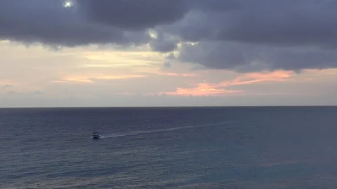 Caribbean At Sunset Stock Footage 110514635