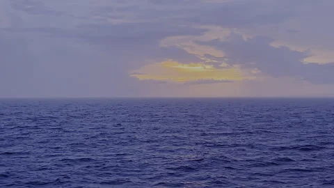 Caribbean Sunset Hyperlapse Just After Rain Storm (HDR) Stock Footage 284756605