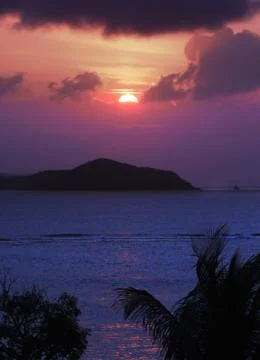 Caribbean sunset Foto stock