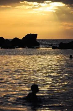 Caribbean sunset Fotos de archivo