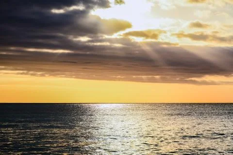 Caribbean sunset Stock Photos