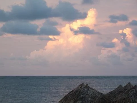 Caribbean sunset Stock Photos