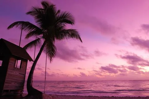 Caribbean sunset Foto stock