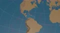 caribbean tectonic plate extruded on disc. elevation & bathymetry, solids. 4k 4k or 4k+ Resolution