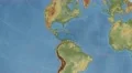 caribbean tectonic plate extruded on disc. elevation & bathymetry, shader. 4k 4k or 4k+ Resolution