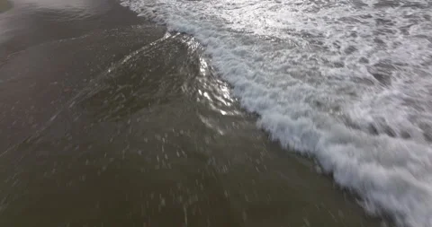 Caribbean tilt up over sand to waves Stock Footage 264806863
