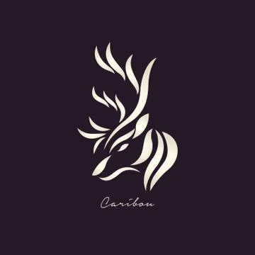 Caribou logo vector Stock Illustration