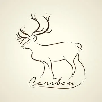Caribou logo vector Illustrazione stock