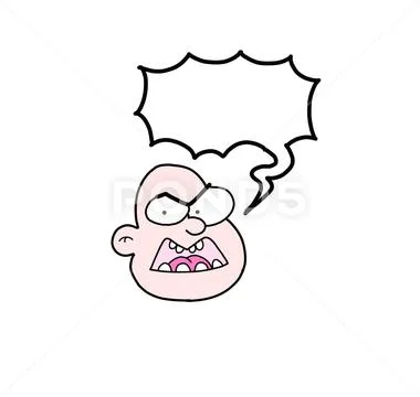 Caricature of an angry looking man Stock Illustration