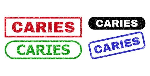 CARIES Rectangle Watermarks with Corroded Surface 스톡 일러스트